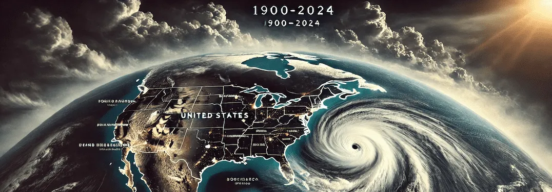 Hurricane activity from 1900 to 2024